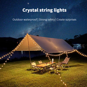 (Warranty)CBLUE Solar String Lights Christmas Star/Snowflake/Bubble Ball/water Drop LED Outdoor Waterproof Patio Light With Solar Panel Wreath Xmas Tree New Year Home Decor Babalux