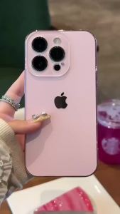 Inlaid Bright Label Phone Case with Film for iPhone 11/12/13/14/15/16 Pro Max 16 15 Plus Phone Case + Protection Film