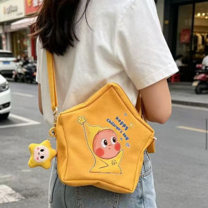 clu POP MART Twinkle Twinkle Cute Cartoon Canvas Crossbody Bag with Adjustable Shoulder Strap ulc