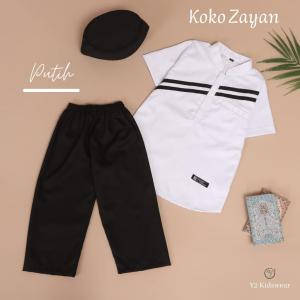 Baju Koko Anak Laki-Laki Lengan Pendek 1-10 Tahun Setelan Pakaian Anak Koko Kurta Bahan Katun Toyobo
