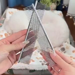 Pet Double Row Comb Stainless Steel For Cats All Pets