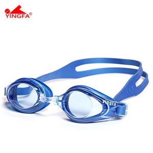 YINGFA แว่นตาว่ายน้ำสำหรับผู้ชายและผู้หญิงแว่นตาแบนน้ำหนักเบาระดับมืออาชีพหน้ากากดำน้ำใส่สบายกันน้ำกันหมอก