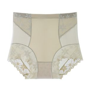 LANGJ ดอกไม้ลูกไม้ ชุดกระชับสัดส่วน เอวสูง ไอซ์ สลิค ชุดชั้นในยกก้น สะดวกสบาย ดันขึ้น ชุดชั้นในควบคุมหน้าท้อง ผู้หญิง