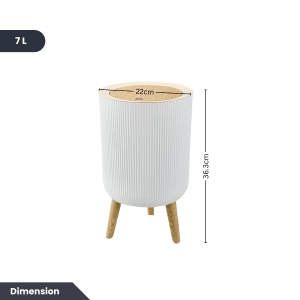 Easyhome.sg Nordic Smart Sensor Bin | Auto Open & Auto Close | Hidden Trash Bag | Bedroom Living Room Bin