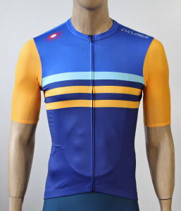 Cyclonus Streak Cycling Jersey - Blue/Dark Blue