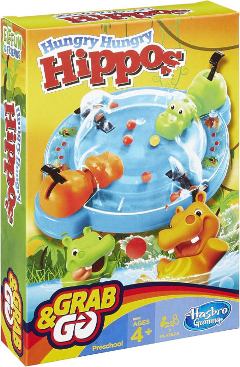 Hasbro Gaming Elefun & Friends Hungry Hungry Hippos Grab & Go Game | Lazada