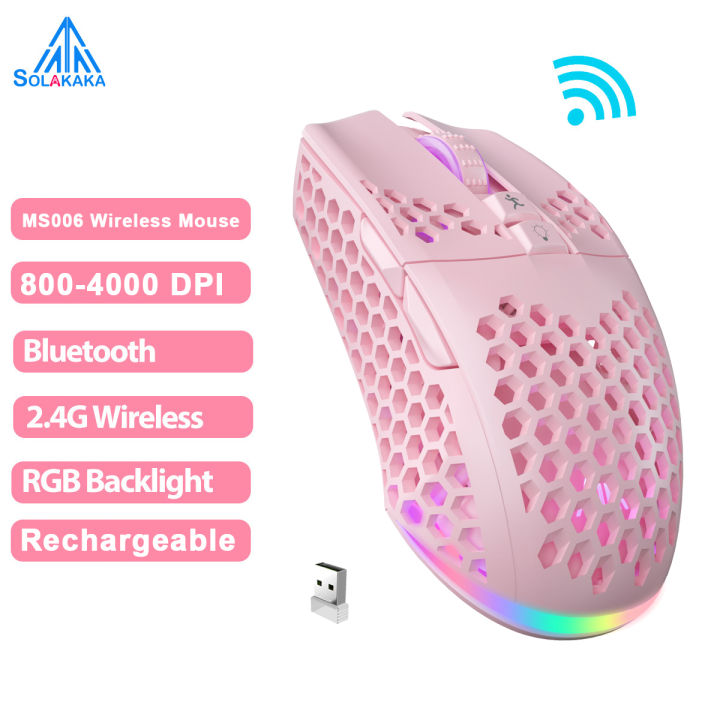 SOLAKAKA%20Bluetooth+wireless%202.4G%203-mode%20RGB%20charging%20800-4000%20DPI,%20with%20honeycomb%20shell,%20Komputer,%20laptop%20ergonomically%20designed%20visual%20gaming%20mouse%20PC(SM600)%20-%20Image%209