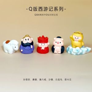 Journey West Fat Character Collection Car Interior Decor 6Pcs Goku Doll Set