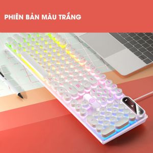 Bàn phím máy tính gaming giả cơ Sidotech SP100 nút tròn Led RGB chống nước chuyên chơi game làm việc văn phòng