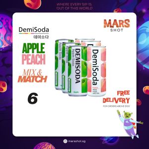 [Donga Otsuka] DemiSoda MIX & MATCH Apple/Peach 250ml  | Direct from Korea | Korean Sparkling Juice Drink |