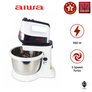 Aiwa Stand Mixer 3.4L 5 Speed Turbo ASM-500SS