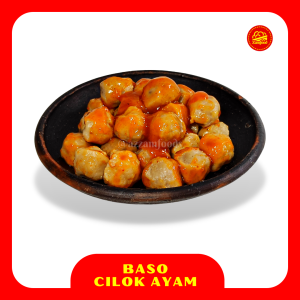 Azzamfoods Baso Cilok Ayam Frozen isi 30 Varian Saus Pedas dan Bumbu Kacang Halal Tanpa Pengawet
