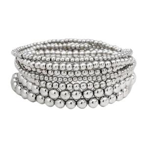 Versatile 7 Pieces Sturdy Beaded Bracelet Set with Adjustable Sizing Designs Portable for Summer Parties and Vacations