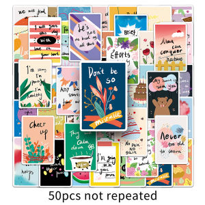 50PCS pelekat kad galakan DIY Diary Handbook Stationery Memo pelekat