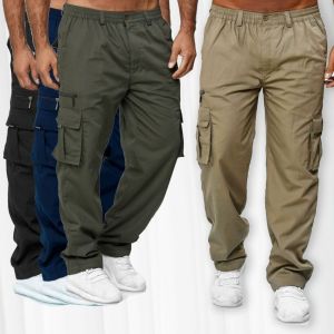 Multi-Pocket Mens Cargo Pants Straight-Legged Trousers for Outdoor and Casual Wear – Durable and Comfortable Seluar Lelaki Cargo Pants for Sports and Everyday Use