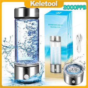 3in1 Hydrogens Rich Water Bottle Cup Generator 420ML Water Maker Rechargeable Portable Pure H2 Hydrogens-rich Water Bottle Super Antioxidants ORP Hydrogen Bottle Hydrogen Generator