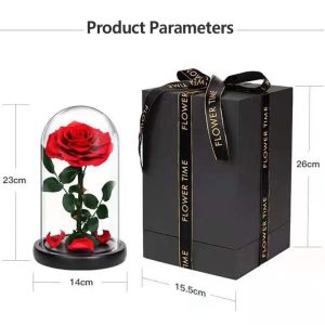 Seangel Preserved Real Rose Handmade Eternal Rose in Glass Beauty and The Beast Rose Gift for Her Valentines Day Mothers Day Anniversary Birthday Unique Gift for Her Best Gifts for Women