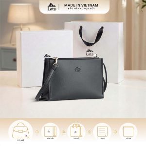Bộ hộp quà trắng LATA (Túi đeo chéo nữ LATA HN127 + Hộp quà HQ2T + Túi giấy TG2T + Túi rút BVR3838 + Thiệp cảm ơn BT1)