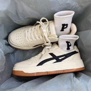 Small And Versatile Sports And Leisure Board Shoes For Women New White Shoes Dopamine Thick Soled Couple Shoes