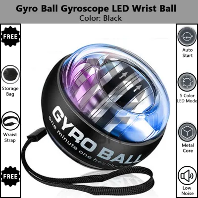 Gyro Ball Gyroscope LED Wrist Ball Power Gym Training Exercise Tools Tennis Arm Muscle Strength Fitness Equipment