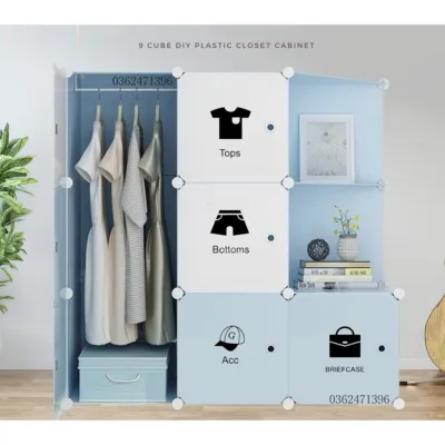 Tủ nhựa ghép 9 ngăn có 2 góc xéo