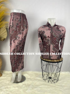 SHOLEH-BATIK COUPLE LENGAN PANJANG-BATIK SET COUPLE-BATIK COUPLE PASANGAN-BATIK COUPLE LAMARAN-BATIK COUPLE WISUDA