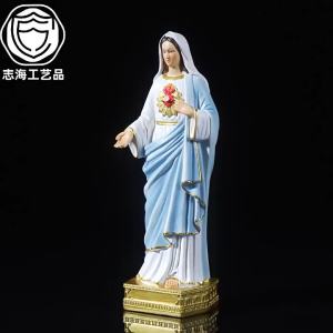 Classic Blue Mother Figurine 21.3cm Resin Craft Ornament Desktop Decoration Gift for Christmas Mothers Day Travel Souvenir