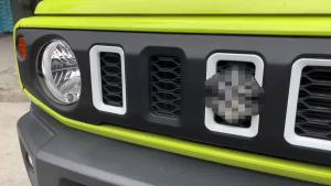 OnlyF U for Suzuki Jimny 3 Doors 2019 2020 2021 2022 2023 2024 2025 Car Exterior Front Grills Grille Mesh Decoration Cover K7M2P