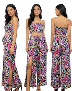 206 Petunias Summer Beach Square Pants Palazzo