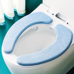 NUBE Washable Toilet Seat Cushion Soft Thick Toilet Seat Lid Cover Universal Plush Toilet Seat Pad Bathroom Accessories