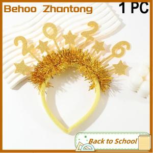 Behoo 1 4pcs 2026 Glitter Numbers Headbands Star Color Strip Headband Christmas New Years Eve Party Decoration For Adult And Kids
