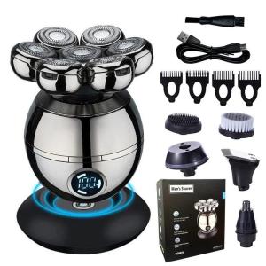Máy Cạo Râu Điện 7D Máy Cắt Nổi Đầu Đế Sạc Người Đàn Ông Cầm Tay Máy Tỉa Râu Clipper Đầu Hói Có Thể Sạc Lại Dao Cạo Điện2026