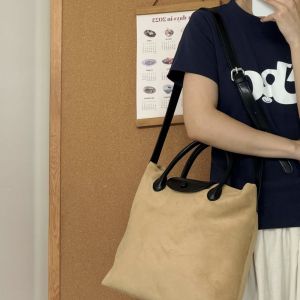 Lightweight Suede Leather Commuter Crossbody Shoulder Handbag