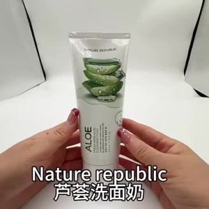 Nature Republic Aloe Vera Herbal Face Wash Deep Cleansing Gentle for All Skin Types Men Women Suitable for Normal Skin Meimei Cosmetics Store