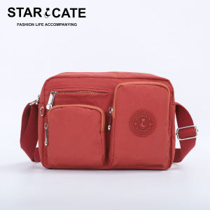 พร้อมส่ง STARCATE กระเป๋าสะพายไหล่/สะพายข้าง ผู้หญิงแฟชั่น S223 ช่องเยอะใส่ของได้เยอะ ผ้าไนล่อนกันน้ำ100% ใส่ได้ทุกสไตล์