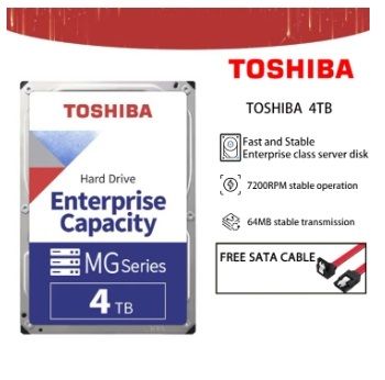 Toshiba Enterprise-class HDD 1TB/2TB/3TB/4TB/6TB Internal Hard Disk SATA 3.5 SATA 6.0Gbit/s 7200RPM/128MB Hard Drive