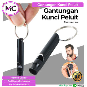 Gantungan Kunci Peluit Aluminium Emergency Survival Outdoor Sound Kit Whistle Keychain Pluit Gantung Peralatan Mendaki Bunyi Pluit