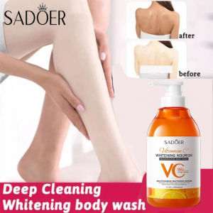 SADOER Vitamin C Body Wash 520ml Whitening Shower Gel Long Lasting Moisturizing Brighten Skin Body Care