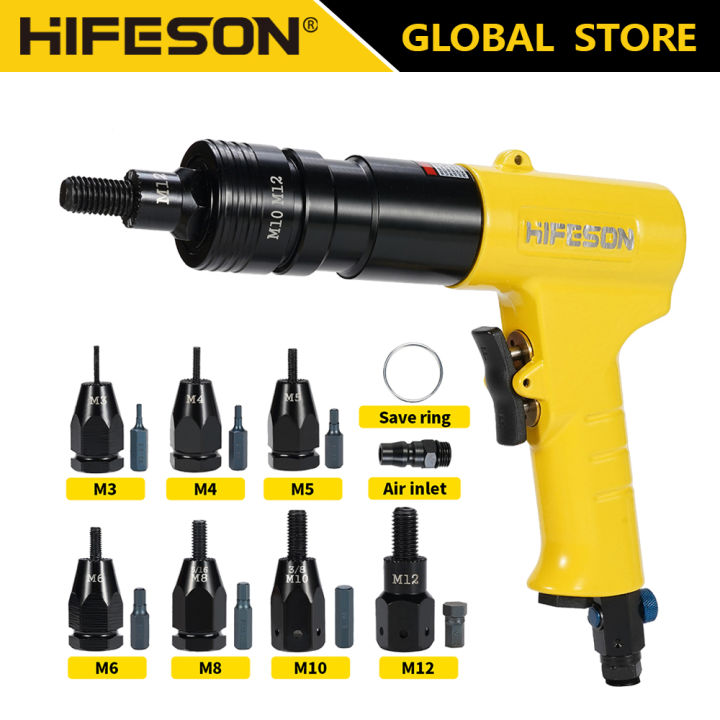 Threaded Pull Rivet HIFESON Pneumatic Air Rivet Nut G-u-n Insert threaded Pull Setter ...