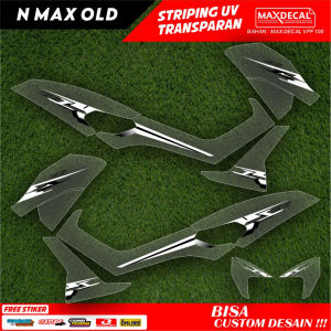 STIKER STRIPING TRANSPARAN NMAX OLD FACELIFT LIS STICKER UV SEMI FULL VARIASI DESAIN RACING MODEL SIMPEL MINIMALIS BAHAN MAX DECAL PREMIUM CUSTOME DESAIN BISA COD WARNA BIRRU HITAM MERAH PUTIH RAINBOW PELANGI MOTIF TERBARU RON Design