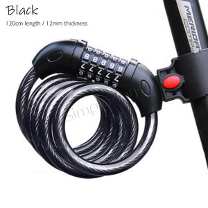 Bicycle Lock Coiling Cable Bike Lock With 5 Digit Password