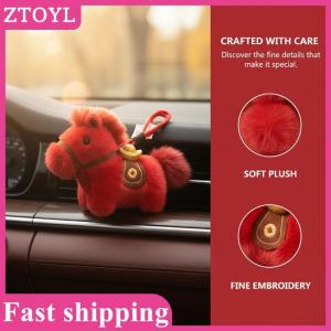 ZTOYL💝 Horse Shaped Keychain with Hanging Rope 2024 New Year Car Ornament Creative Design Gift for Auto Accessories
