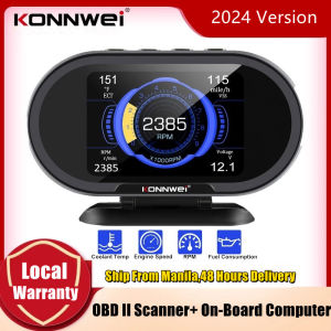 KONNWEI KW206 OBD2 Car Scanner Car Digital On-Board Computer LCD Display Fuel Consumption Water Temperature Gauge Speedometer HUD Digital Display all in one smart OBD Gauge for Toyota Honda Ford Audi Mazda SUZUKI