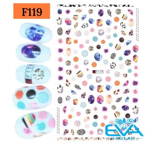 Sicker Dán Móng Tay 3D Nail Sticker Tráng Trí Hoa Văn Đá Ngọc Diamond Sắc Màu F035 / F036 / F037