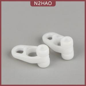 N2HAO  50 cái của Trọng lượng nhẹ Rèm đường sắt trượt bánh xe móc loại phổ thẳng đường sắt cong thanh trượt rèm móc vòng