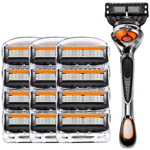 【Ship in 24H】德国品质剃须刀手动刮胡刀男胡子刀吉利五层刀头通锋束5刀片进口electric razor 24.7.18