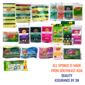3M Scotch-Brite Sponge Anti-Bacterial Non Scratch Washing Sponge Dish Sponge Scrubber Scouring Pad