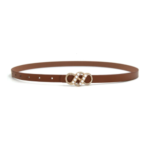 Contemporary Skinny Belt Soft PU Leather Waist Sash Flexible Length Adjustable Ergonomic Design Travel Use