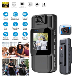 BERGARANSI JOZUZE L11 Camera Body Cam mini WiFi pengintai Full HD 1080P Rotating Lens 1000mAh
