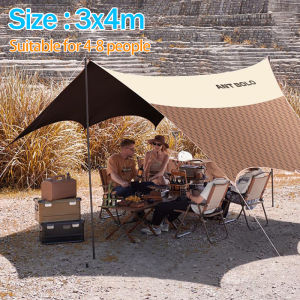 Camping Canopy Tent Uv Block Beach Sun Shade Shelter Easy Set-Up Canopy Tent Camping Accessories For 4-8 people